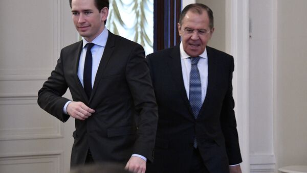Avusturya Dışişleri Bakanı Sebastian Kurz ve Rusya Dışişleri Bakanı Sergey Lavrov - Sputnik Türkiye