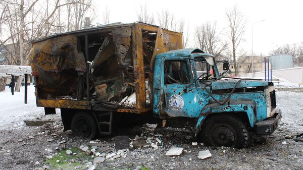 Gerginliğin yeniden tırmandığı Donetsk’ten görüntüler - Sputnik Türkiye