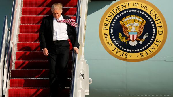 ABD Başkanı Donald Trump, Air Force One uçağında - Sputnik Türkiye