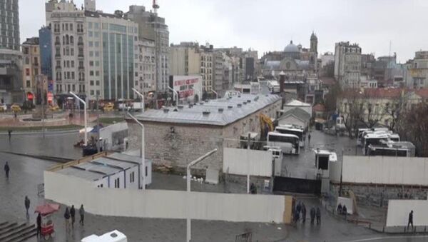 Taksim'deki cami alanında şantiye hazırlıklarına başlandı - Sputnik Türkiye