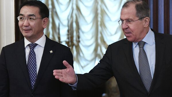 Rusya Dışişleri Bakanı Sergey Lavrov ile Moğol mevkidaşı Tsend Munkh-Orgil - Sputnik Türkiye