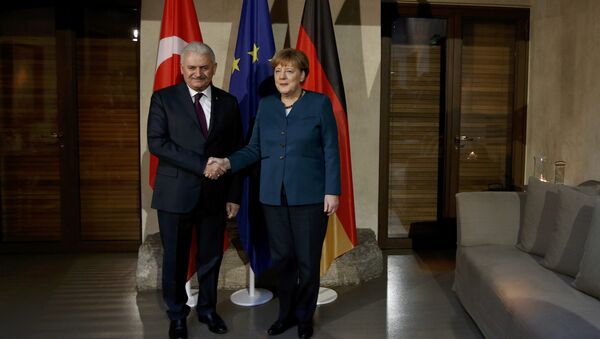 Başbakan Binali Yıldırım- Almanya Başbakanı Angela Merkel - Sputnik Türkiye