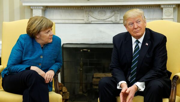 Donald Trump - Angela Merkel - Sputnik Türkiye