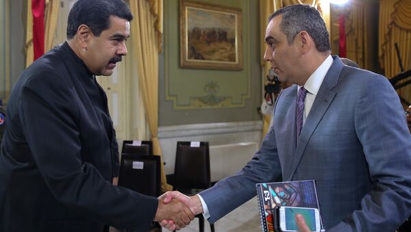 Venezüella Devlet Başkanı Nicolas Maduro ve Yüksek Mahkeme Başkanı Maikel Moreno - Sputnik Türkiye