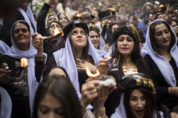 Iraklı Ezidilerin yılbaşı kutlamaları - Sputnik Türkiye