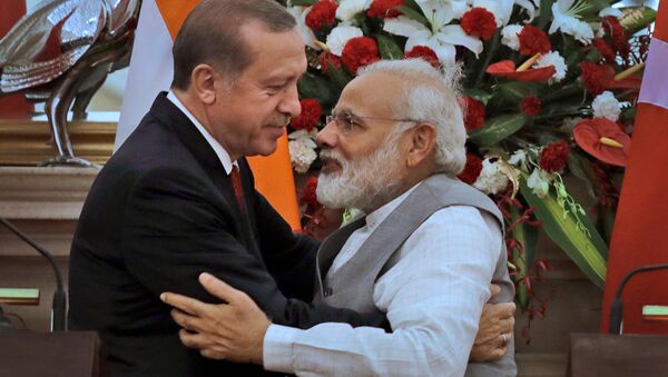 Cumhurbaşkanı Erdoğan ve Hindistan Başbakanı Modi - Sputnik Türkiye