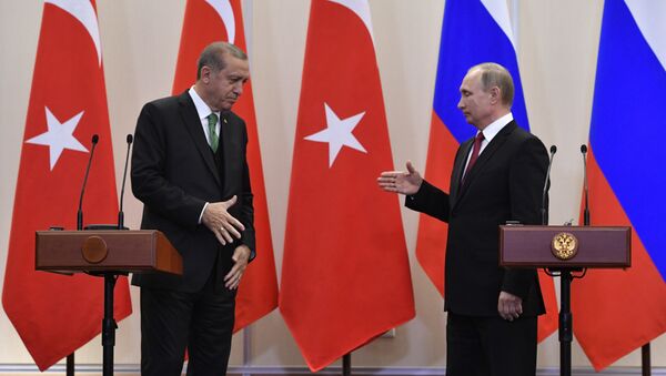 Rusya Devlet Başkanı Vladimir Putin- Türkiye Cumhurbaşkanı Recep Tayyip Erdoğan - Sputnik Türkiye