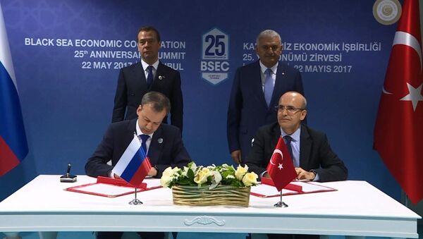 Rusya Başbakan Yardımcısı Arkadiy Dvorkoviç ve Türk mevkidaşı Mehmet Şimşek - Sputnik Türkiye