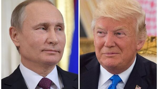 Rusya Devlet Başkanı Vladimir Putin ile ABD’li mevkidaşı Donald Trump - Sputnik Türkiye