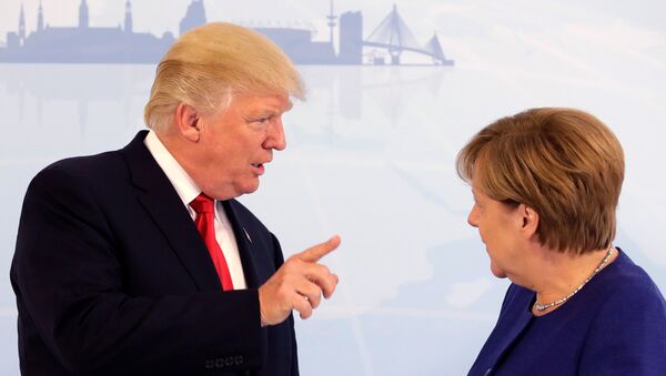 ABD Başkanı Donald Trump ile Almanya Başbakanı Angela Merkel - Sputnik Türkiye