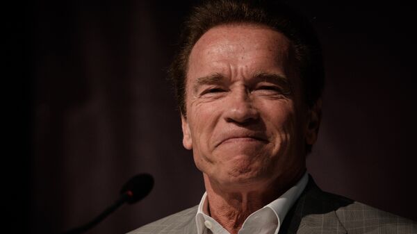 US actor and former California governor Arnold Schwarzenegger during a press conference to present the multisport event Arnold Classic Brasil 2016 in Rio de Janeiro on April 1, 2016.  - Sputnik Türkiye