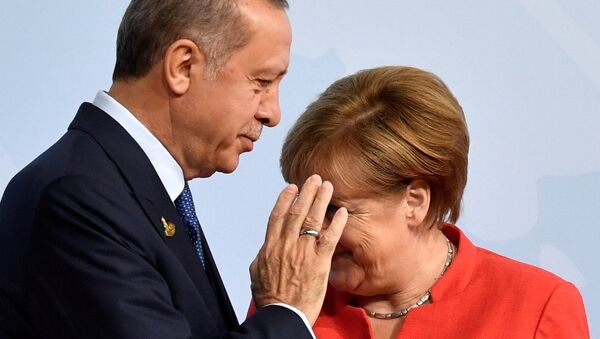 Almanya Başbakanı Angela Merkel - Cumhurbaşkanı Recep Tayyip Erdoğan - Sputnik Türkiye