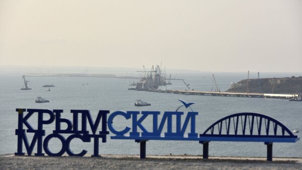 Rusya’yı Kerç Boğazı üzerinden Kırım’a bağlayacak Kerç Köprüsü (Kırım Köprüsü) - Sputnik Türkiye