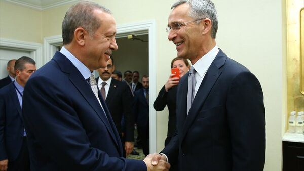 Cumhurbaşkanı Recep Tayyip Erdoğan- NATO Genel Sekreteri Jens Stoltenberg - Sputnik Türkiye