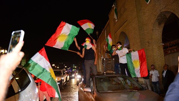 Erbil'de referandum kutlamaları - Sputnik Türkiye