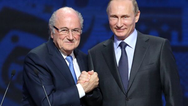 Sepp Blatter ve Vladimir Putin - Sputnik Türkiye