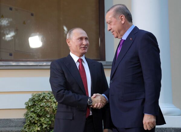 Üç liderin Soçi'deki zirvesinden yansıyan kareler - Sputnik Türkiye