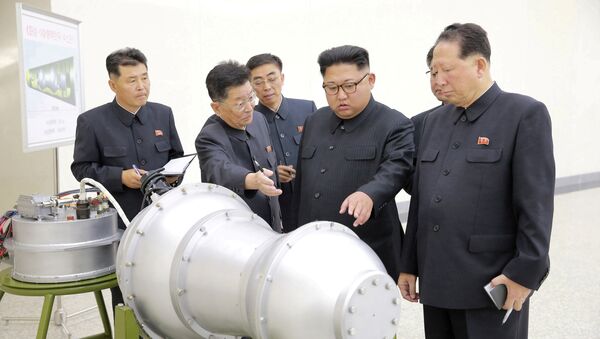 Kuzey Kore lideri Kim Jong-un-Nükleer başlık - Sputnik Türkiye