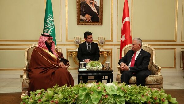 Başbakan Binali Yıldırım ile Suudi Arabistan Veliaht Prensi ve Savunma Bakanı Muhammed bin Selman - Sputnik Türkiye
