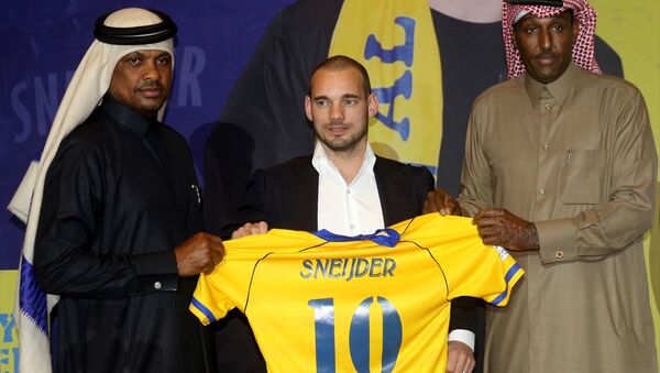 Sneijder, Katar'da basına tanıtıldı - Sputnik Türkiye