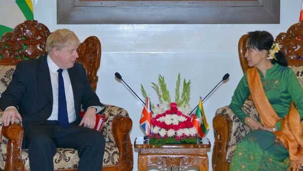 İngiltere Dışişleri Bakanı Johnson, Rohingya Devlet Başkanı Çii ile görüştü - Sputnik Türkiye