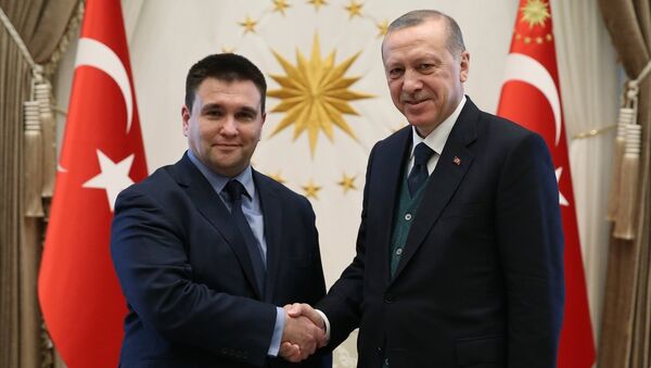 Ukrayna Dışişleri Bakanı Pavel Klimkin ile Cumhurbaşkanı Recep Tayyip Erdoğan - Sputnik Türkiye