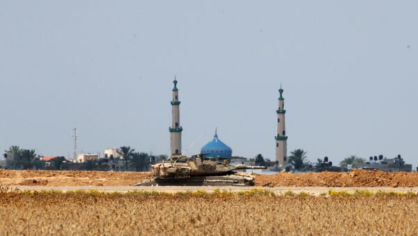 İsrail tankı- İsrail-Gazze sınırı - Sputnik Türkiye