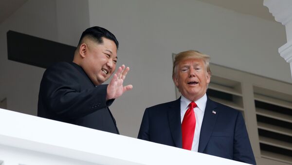 ABD Başkanı Donald Trump- Kuzey Kore lideri Kim Jong-un - Sputnik Türkiye