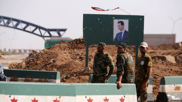 Ürdün-Suriye sınırında nöbet tutan Suriye askerleri - Sputnik Türkiye