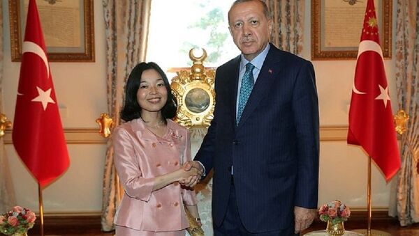 Cumhurbaşkanı Erdoğan ile Japonya prensesi Mikasa - Sputnik Türkiye