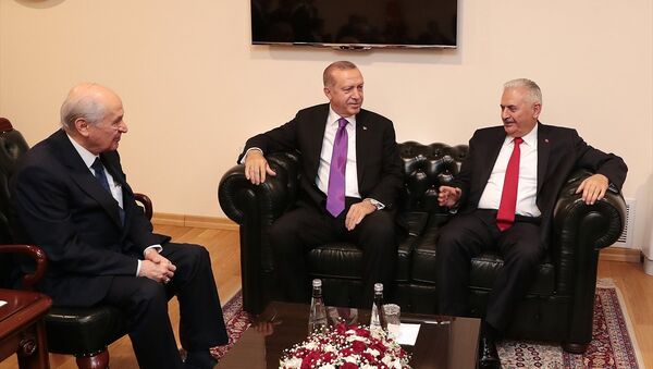 Erdoğan - Bahçeli- Yıldırım - Sputnik Türkiye