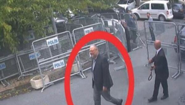 Gerçek Cemal Kaşıkçı'nın 2 Ekim'de Suudi Arabistan İstanbul Başkonsolosluğu'na ön kapıdan giriş görüntüleri - Sputnik Türkiye