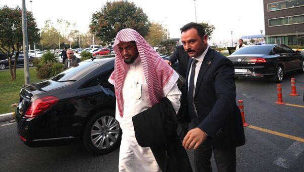 Suudi Arabistan Başsavcısı Suud El Muceb, Atatürk Havalimanı'ndan özel uçakla ülkesine döndü. - Sputnik Türkiye