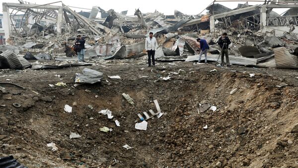 Afganistan'ın başkenti Kabil'de bir bombalı saldırı olay yeri - Sputnik Türkiye