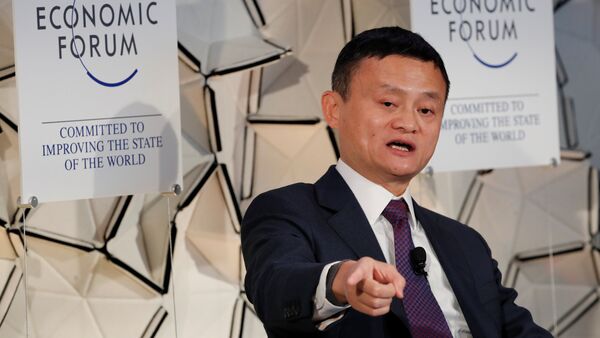 Jack Ma 2019 Davos Dünya Ekonomik Forumu'nda (WEF) - Sputnik Türkiye