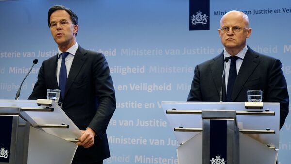 Hollanda Başbakanı Rutte - Adalet ve Güvenlik Bakanı Ferd Grapperhaus - Sputnik Türkiye