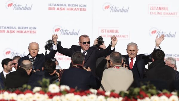 Recep Tayyip Erdoğan - Devlet Bahçeli - Binali Yıldırım - Sputnik Türkiye