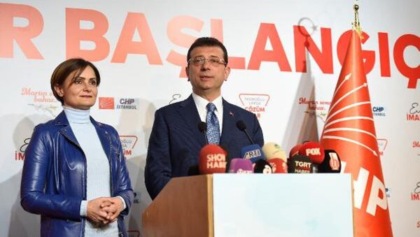 CHP İstanbul İl Başkanı Canan Kaftancıoğlu ile Millet İttifakı'nın İstanbul adayı Ekrem İmamoğlu - - Sputnik Türkiye