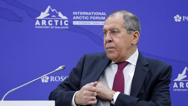 Rusya Dışişleri Bakanı Sergey Lavrov, Beşinci Uluslararası Arktik Forumu'nda konuştu. - Sputnik Türkiye