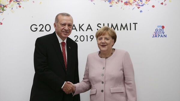 Türkiye Cumhurbaşkanı Recep Tayyip Erdoğan ve Almanya Başbakanı Angela Merkel - Sputnik Türkiye