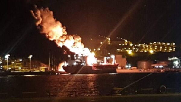 Aliağa'da gemi yangını: 1 ölü - Sputnik Türkiye