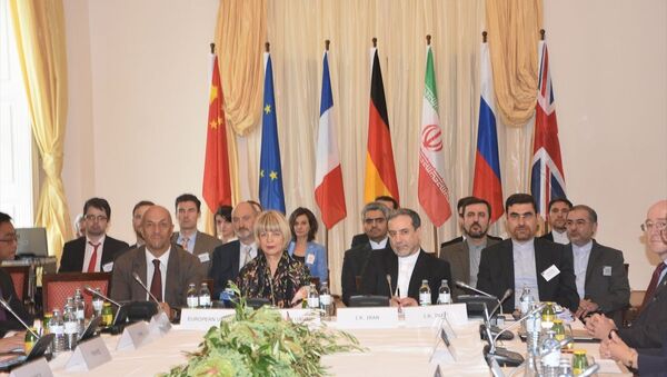 Nükleer anlaşmaya taraf ülkelerin Viyana'daki toplantısında İran'ı Dışişleri Bakan Yardımcısı Abbas Arakçi temsil etti. - Sputnik Türkiye