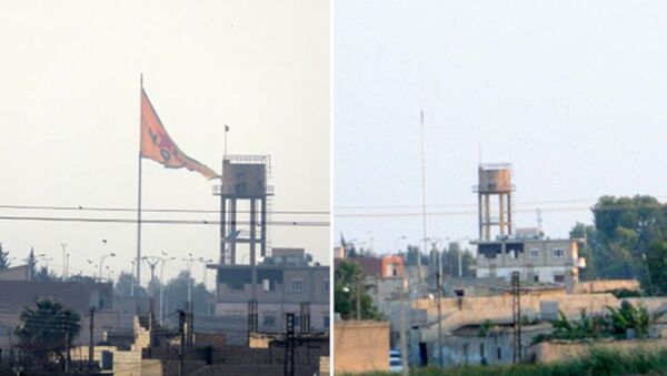 Suriye sınırında hareketlilik: YPG bayrakları indirildi - Sputnik Türkiye