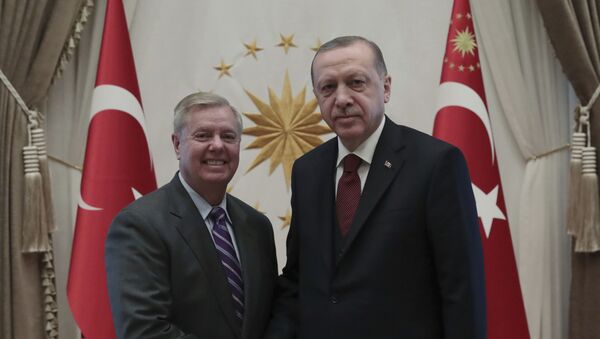 Recep Tayyip Erdoğan - Lindsey Graham - Sputnik Türkiye