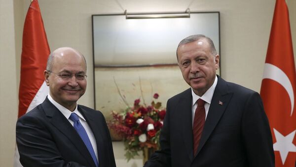 Türkiye Cumhurbaşkanı Recep Tayyip Erdoğan ve Irak Cumhurbaşkanı Berham Salih - Sputnik Türkiye