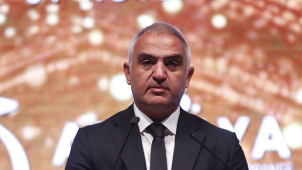 Kültür ve Turizm Bakanı Mehmet Nuri Ersoy Antalya 56. Altın Portakal Film Festivali'nde konuşma yaptı - Sputnik Türkiye