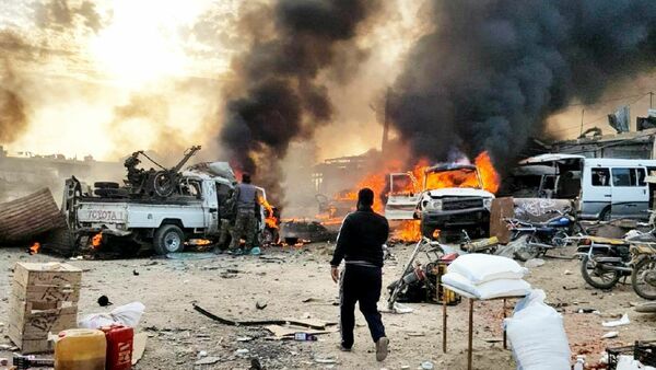Rasulayn doğusundaki Telhalef kasabasında bomba yüklü araçla saldırı - Sputnik Türkiye