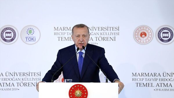 Recep Tayyip Erdoğan, Marmara Üniversitesi Recep Tayyip Erdoğan Külliyesi Temel Atma Töreni - Sputnik Türkiye