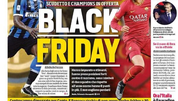 İtalya’nın ünlü spor gazetesi Corriere dello Sport, ırkçı manşetiyle tepki topladı - Sputnik Türkiye