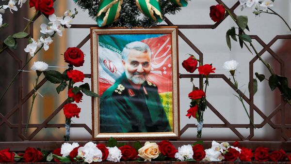 İran'ın Belarus Büyükelçiliği'nde Kasım Süleymani anması - Sputnik Türkiye